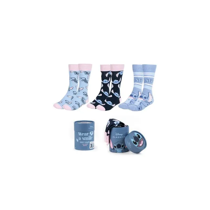 Pack 3 calcetines Stitch algodón infantil