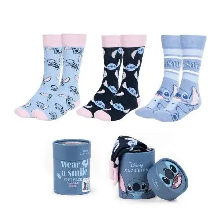 Pack 3 calcetines Stitch algodón infantil