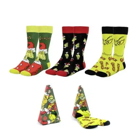 Pack 3 calcetines The Grinch algodón tallas 38-45