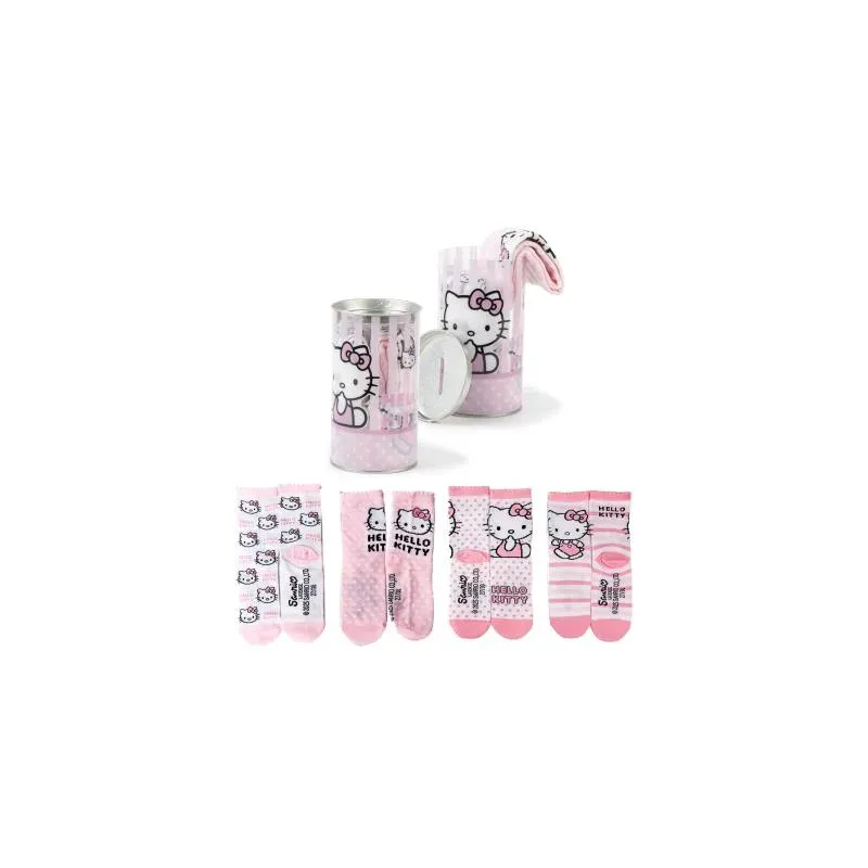 Pack calcetines Hello Kitty 4-uds algodón tallas 2