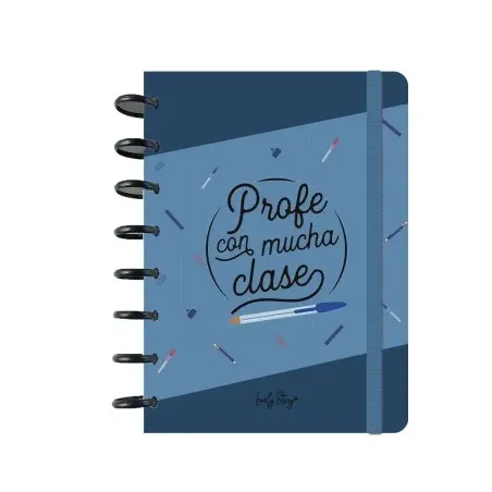 Cuaderno A5 - Petrol Blue “Profe Con Mucha Clase”
