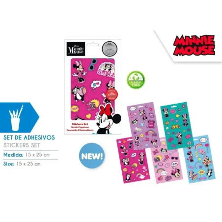 Set De Papeleria Stickers Minnie 24X2