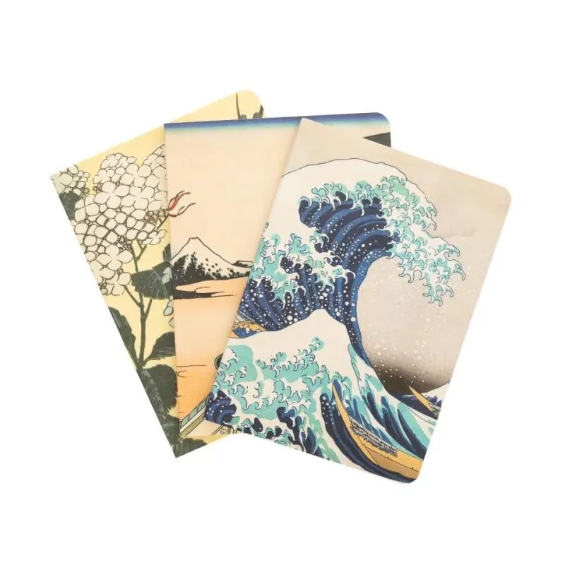 Pack 3 Cuadernos A6 La Gran Ola De Kanagawa Hokusa