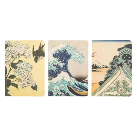 Pack 3 Cuadernos A6 La Gran Ola De Kanagawa Hokusa