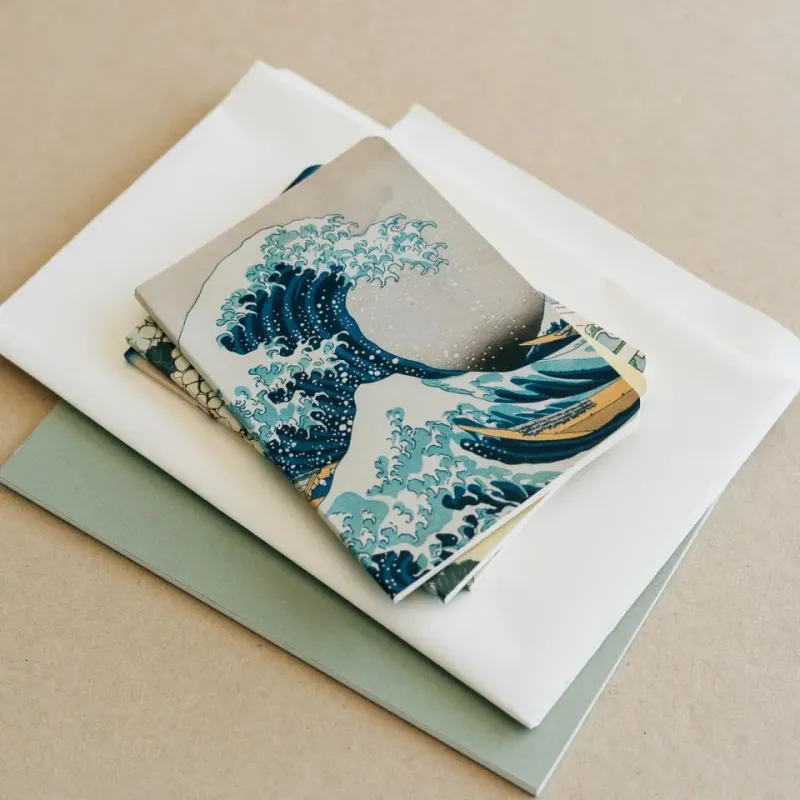 Pack 3 Cuadernos A6 La Gran Ola De Kanagawa Hokusa