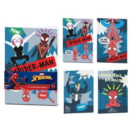 Pack x2 cuadernos A5 Spider-Man 20 5x15 5x1 5cm