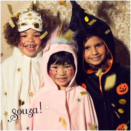 Capa Disfraz Calabaza Halloween 4-8 años Souza
