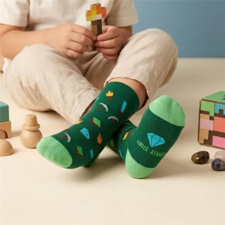 Calcetines infantiles Pixel Craft Talla 24-29