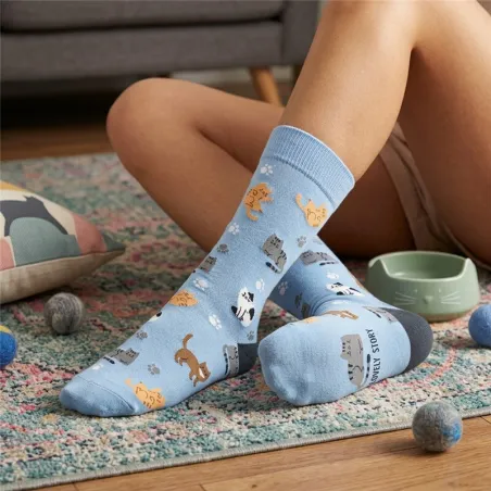 Calcetines Gatos Feline Club Talla 36-41