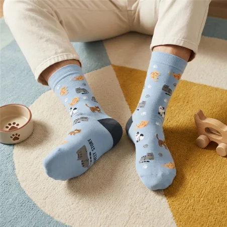 Calcetines Gatos Feline Club Talla 36-41