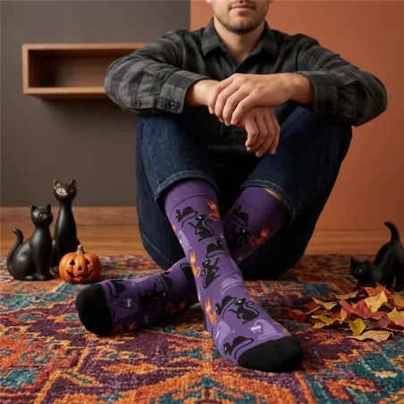 Calcetines Halloween Magic Cats Talla 41-46