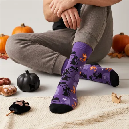 Calcetines Halloween Magic Cats Talla 41-46