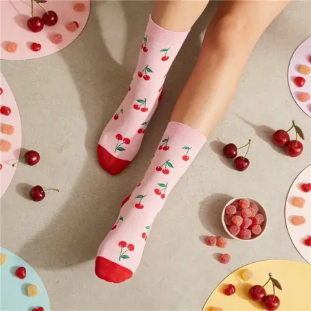 Calcetines Cerezas Cherry Love Talla 36-41
