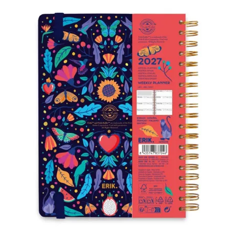 Agenda Anual Frida Kahlo A5 Semana Vista 2027