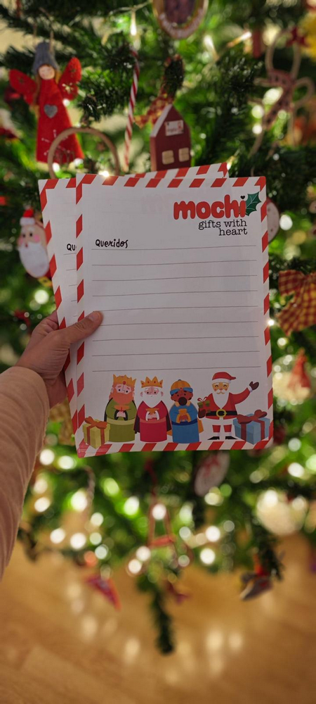 Carta de Navidad Mochi para Papá Noel y Reyes Magos